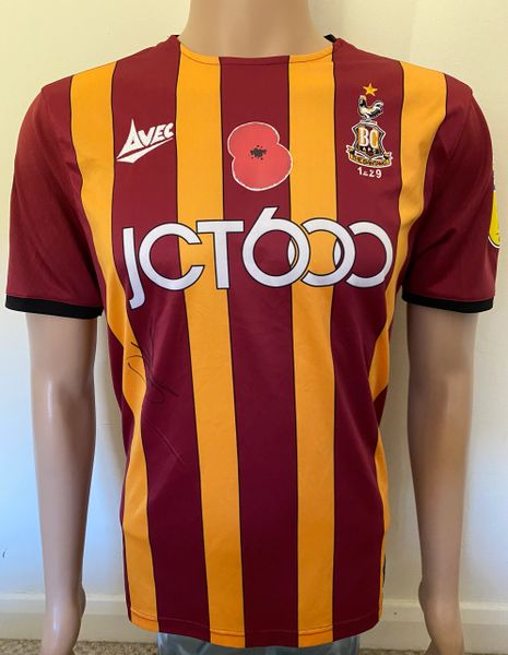 2019/20 BRADFORD CITY MATCH WORN HOME SHIRT (PATRICK #20 V EXETER CITY HOME)