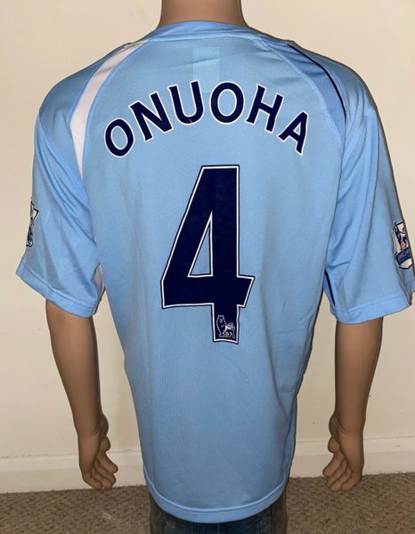 2008/09 MANCHESTER CITY MATCH ISSUE HOME SHIRT ONUOHA #4