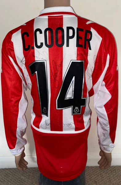 2003/04 SUNDERLAND MATCH WORN HOME SHIRT COOPER #14