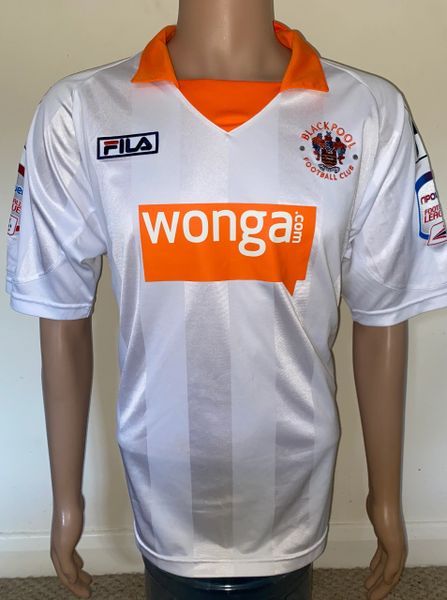 2012/13 BLACKPOOL MATCH WORN AWAY SHIRT (OSBOURNE #18 v LEICESTER CITY ...