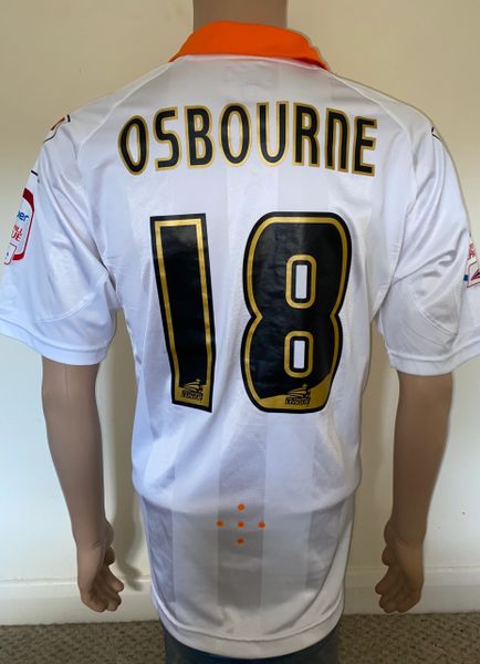 2012/13 BLACKPOOL MATCH WORN AWAY SHIRT (OSBOURNE #18 v LEICESTER CITY)