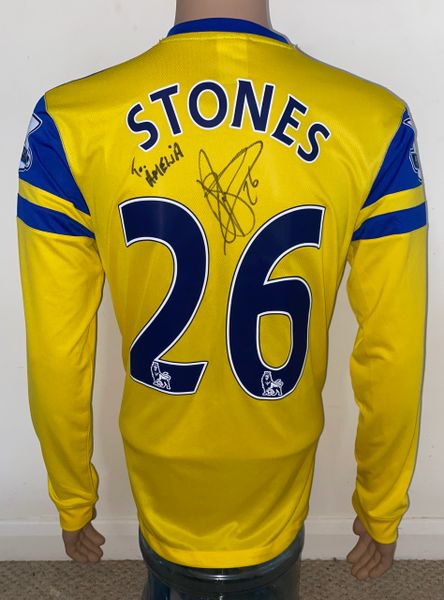 2013/14 EVERTON MATCH ISSUE AWAY SHIRT (STONES #28)