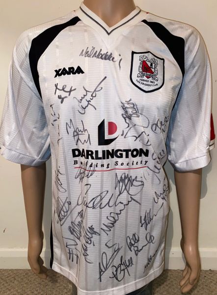 2001/02 DARLINGTON MATCH WORN HOME SHIRT (CALDWELL #37)