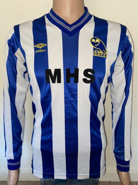 1984/85 SHEFFIELD WEDNESDAY MATCH WORN UMBRO HOME SHIRT #6