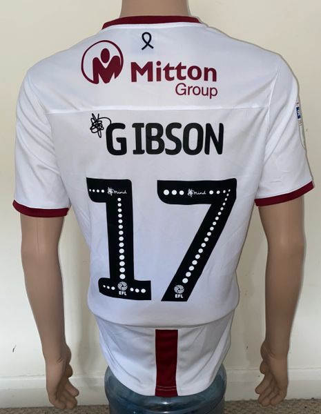 2019/20 BRADFORD CITY MATCH WORN AWAY SHIRT (GIBSON #17)