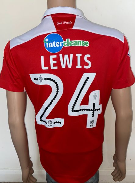 2017/18 CRAWLEY TOWN MATCH WORN HOME SHIRT (LEWIS 24)