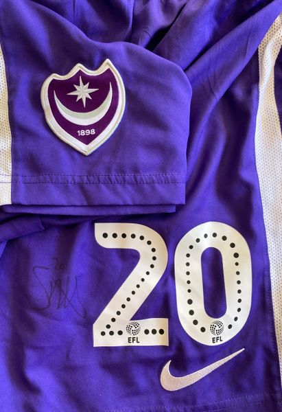 2019/20 PORTSMOUTH MATCH WORN THIRD SHORTS (RAGGETT #20)