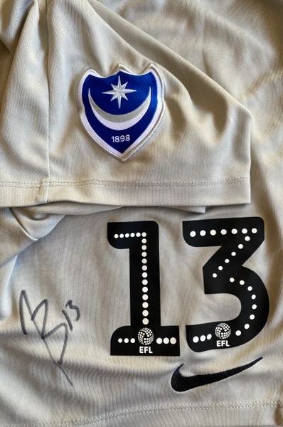 2019/20 PORTSMOUTH MATCH WORN AWAY SHORTS (BOLTON #13)