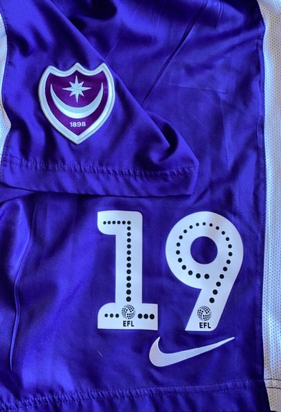 2019/20 PORTSMOUTH MATCH WORN THIRD SHORTS (HARNESS #19)