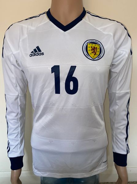 2012-14 SCOTLAND MATCH ISSUE ADIDAS AWAY SHIRT #16