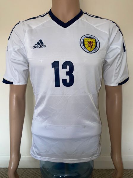 2012-14 SCOTLAND MATCH ISSUE ADIDAS AWAY SHIRT #13