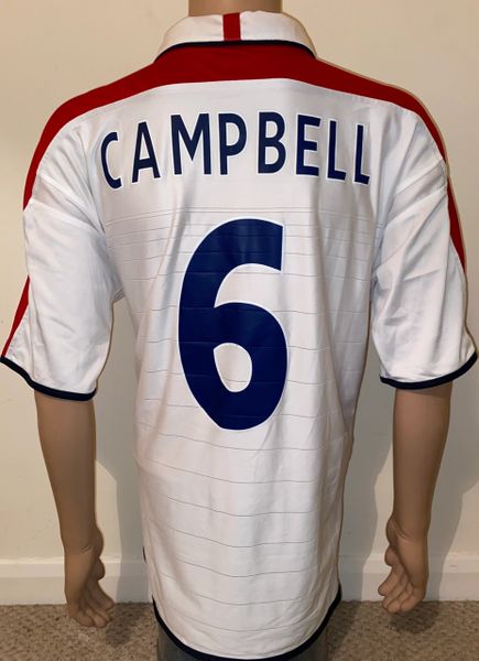 2004 ENGLAND MATCH ISSUE HOME SHIRT (CAMPBELL #6 v WALES WCQ)
