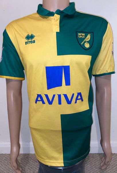 2015/16 NORWICH CITY MATCH ISSUE HOME SHIRT (NAISMITH #7)