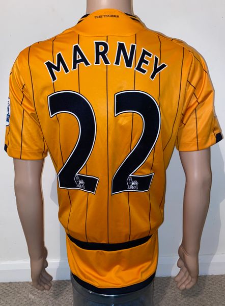 2009/10 HULL CITY MATCH WORN HOME SHIRT (MARNEY #22)