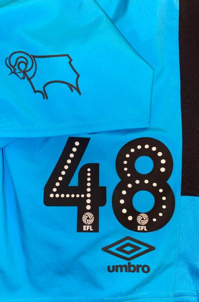 2019/10 DERBY COUNTY MATCH WORN AWAY SHORTS (BUCHANAN #48)