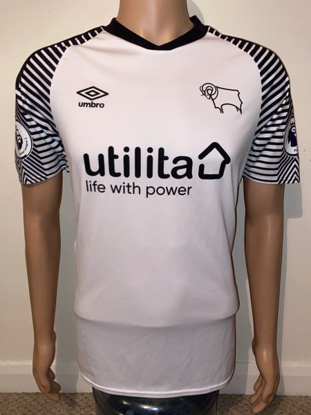 2019/20 DERBY COUNTY MATCH WORN U23 HOME SHIRT #8