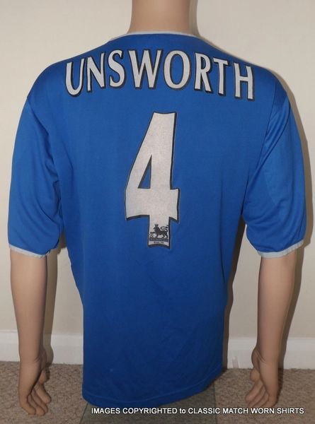 2004/5 PORTSMOUTH MATCH WORN SHIRT DAVID UNSWORTH #4