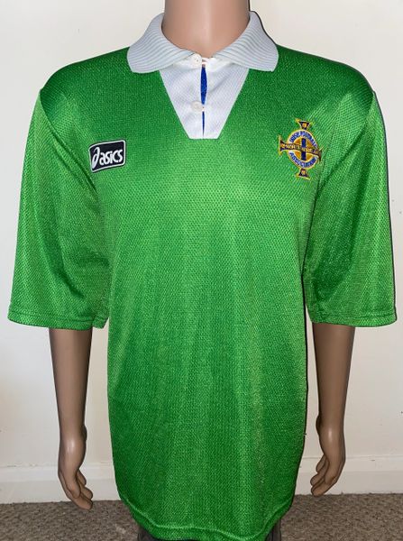 1994-96 NORTHERN IRELAND MATCH ISSUE HOME SHIRT #14 (MCGIBBON)