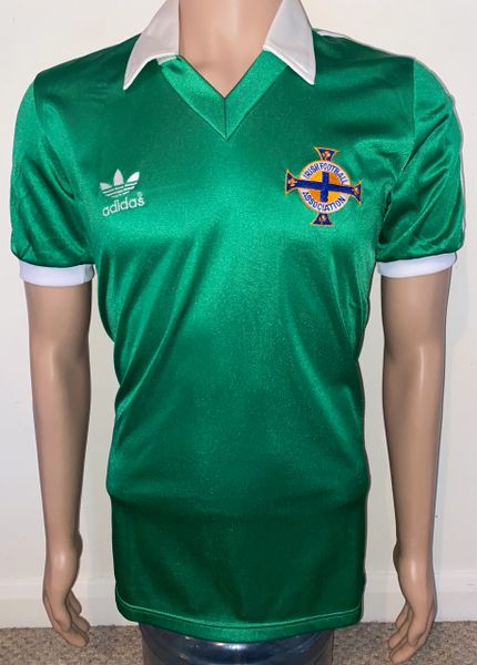 1982-83 NORTHERN IRELAND MATCH WORN HOME SHIRT #13