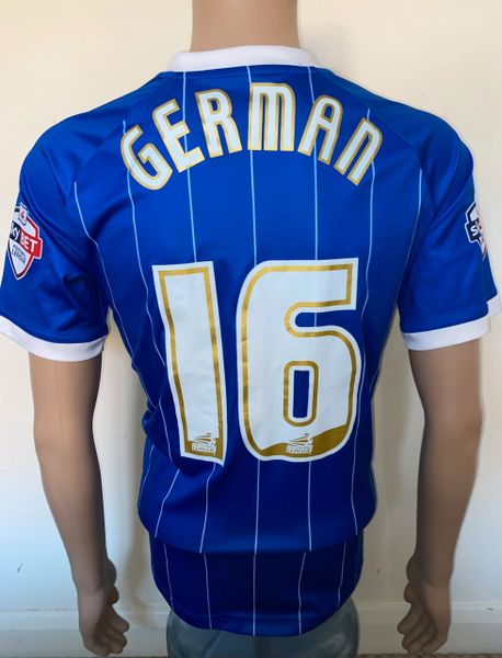 2013 GILLINGHAM MATCH WORN HOME SHIRT (GERMAN #16)