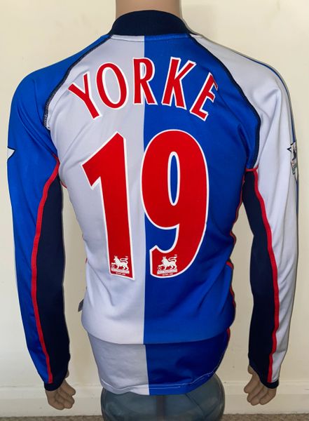 2002/03 BLACKBURN ROVERS MATCH WORN HOME SHIRT (YORKE #19)