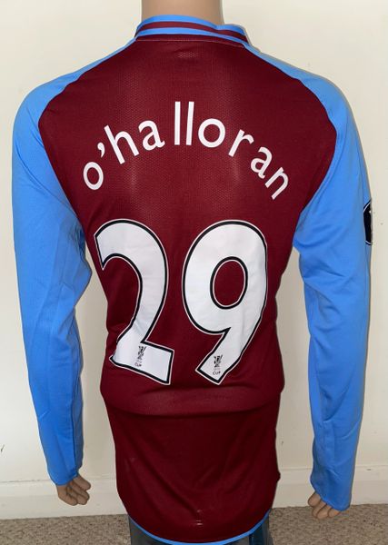 2008 MATCH ISSUE ASTON VILLA UEFA CUP SHIRT (O'HALLORAN #29)