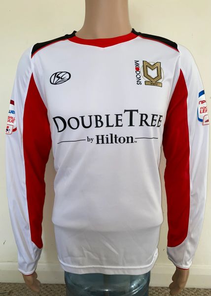 2010/11 MK DONS MATCH WORN HOME SHIRT (POWELL #27)