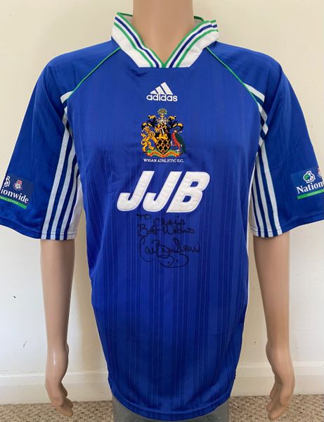 1999/2000 WIGAN ATHLETIC ADIDAS MATCH WORN HOME SHIRT (BRADSHAW #12)