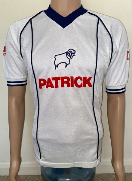 1983/84 DERBY COUNTY MATCH WORN HOME SHIRT #15