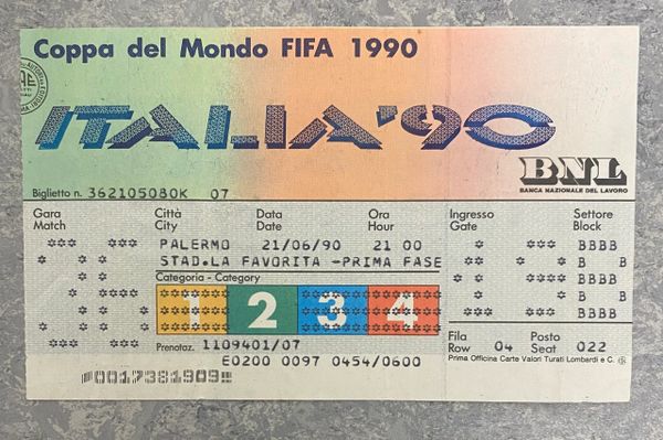 1990 ORIGINAL WORLD CUP TICKET REPUBLIC OF IRELAND V NETHERLANDS @PALERMO