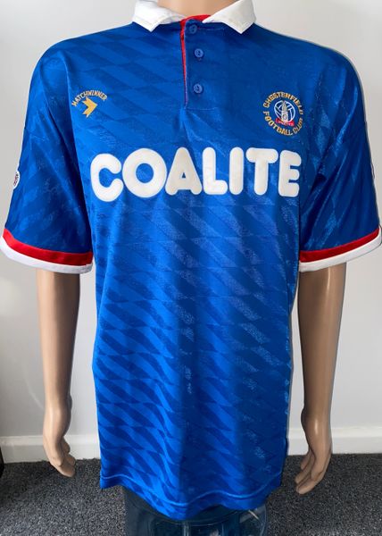 ﻿1990/91 CHESTERFIELD MATCH WORN HOME SHIRT #5