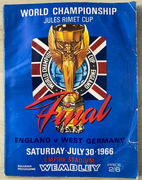 1966 ORIGINAL WORLD CUP FINAL PROGRAMME ENGLAND V WEST GERMANY 30TH JULY 1966 @ WEMBLEY