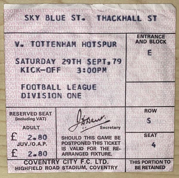 1979/80 ORIGINAL DIVISION ONE COVENTRY CITY V TOTTENHAM HOTSPUR