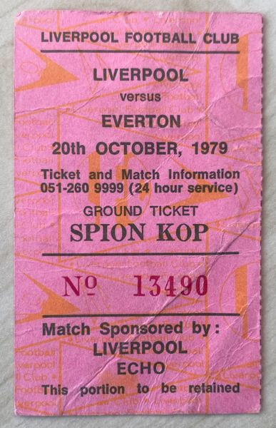 1979/80 ORIGINAL DIVISION ONE TICKET LIVERPOOL V EVERTON