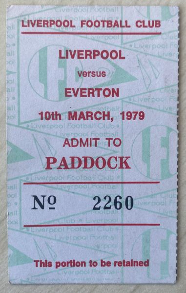 1978/79 ORIGINAL DIVISION ONE TICKET LIVERPOOL V EVERTON