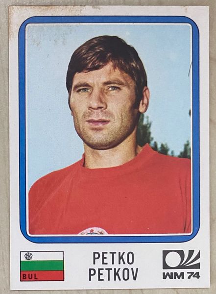 1974 WORLD CUP PANINI ORIGINAL UNUSED STICKER PETRO PETKOV BULGARIA 264