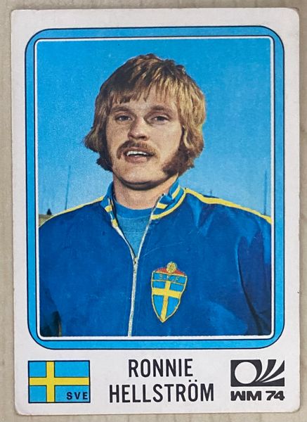 1974 WORLD CUP PANINI ORIGINAL UNUSED STICKER RONNIE HELLSTROM SWEDEN 269