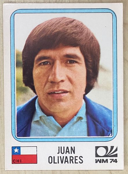 1974 WORLD CUP PANINI ORIGINAL UNUSED STICKER JUAN OLIVARES CHILE 133