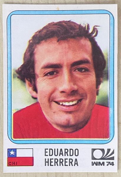 1974 WORLD CUP PANINI ORIGINAL UNUSED STICKER EDUARDO HERRARA CHILE 137