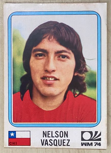 1974 WORLD CUP PANINI ORIGINAL UNUSED STICKER NELSON VASQUEZ CHILE 141