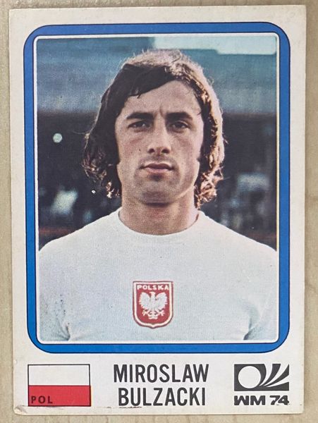 1974 WORLD CUP PANINI ORIGINAL UNUSED STICKER MIROSLAW BULZACKI POLAND 341