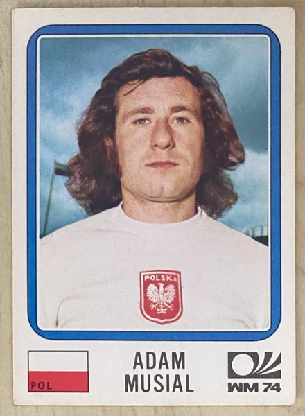 1974 WORLD CUP PANINI ORIGINAL UNUSED STICKER ADAM MUSIAL POLAND 340