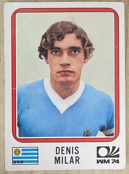 1974 WORLD CUP PANINI ORIGINAL UNUSED STICKER DENIS MILLAR URUGUAY 231