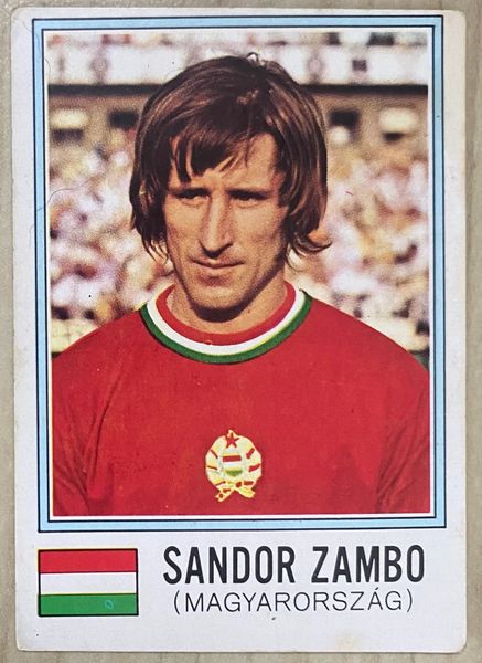 1974 WORLD CUP PANINI ORIGINAL UNUSED STICKER SANDOR ZAMBO HUNGARY 389