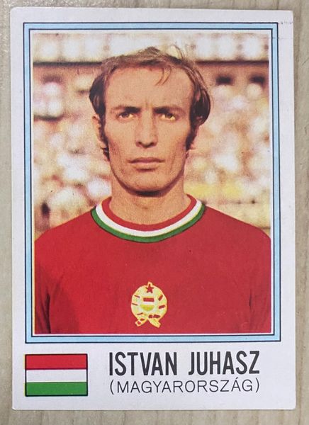 1974 WORLD CUP PANINI ORIGINAL UNUSED STICKER ISTVAN JUHASZ HUNGARY 387