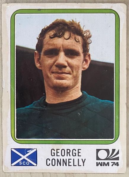 1974 WORLD CUP PANINI ORIGINAL UNUSED STICKER GEORGE CONNELLY SCOTLAND 206