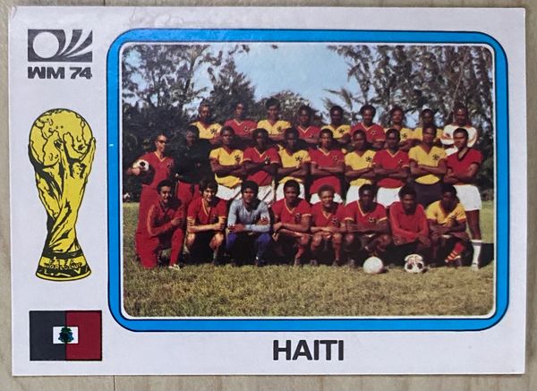 1974 WORLD CUP PANINI ORIGINAL UNUSED STICKER HAITI TEAM GROUP 309