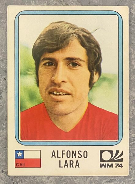 1974 WORLD CUP PANINI ORIGINAL UNUSED STICKER ALFONSO LARA CHILE 142