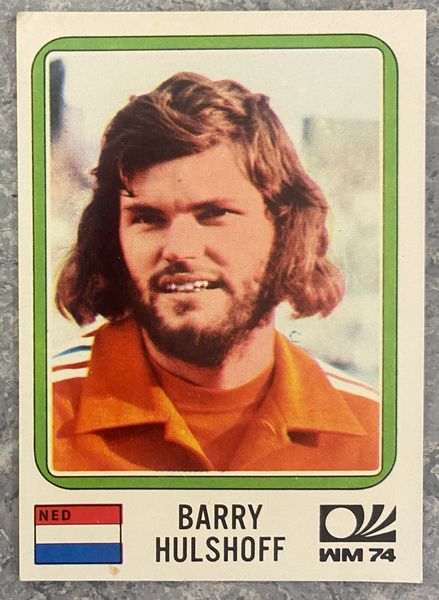 1974 WORLD CUP PANINI ORIGINAL UNUSED STICKER BARRY HULSHOFF NETHERLANDS 239
