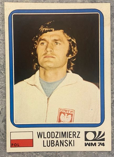 1974 WORLD CUP PANINI ORIGINAL UNUSED STICKER WLODZMIERZ LUBANSKI POLAND 346
